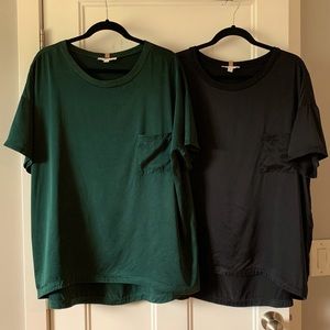 2 EUC Lunya washable silk tees